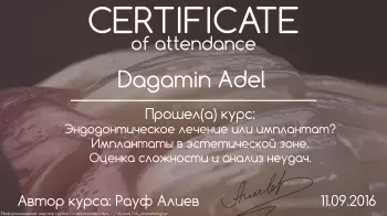 Сертификат врача Дагамин А.Н.